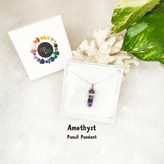 Amethyst Pencil Pendant