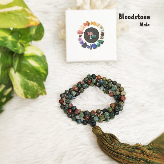 Blood Stone Crystal Mala