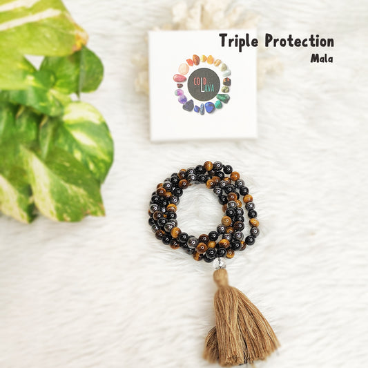 Triple Protection Crystal Mala