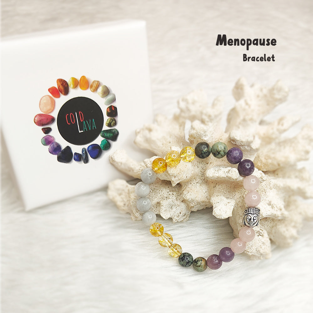 Second Spring natural gemstone bracelet styled on wrist – Cold Lava Studio