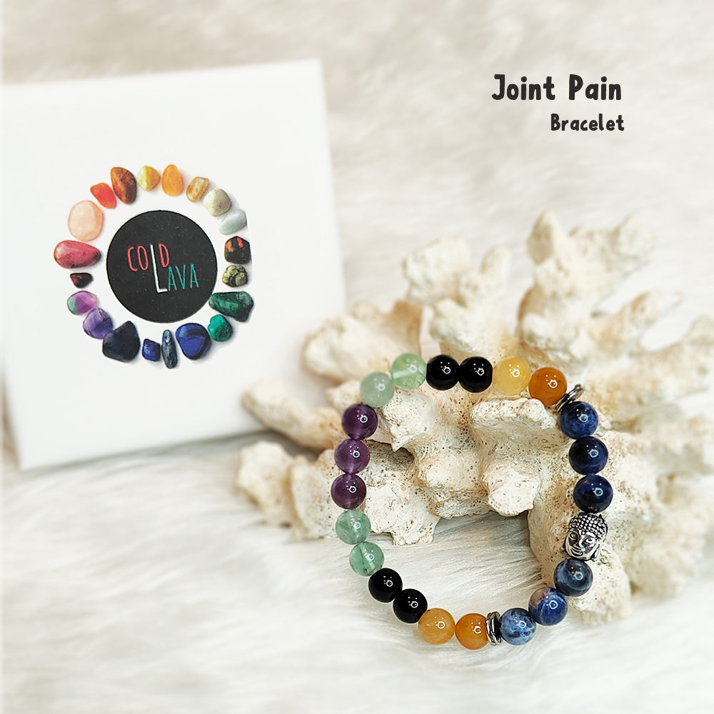 Joint Pain and Arthritis natural gemstone bracelet styled on wrist – Cold Lava Studio