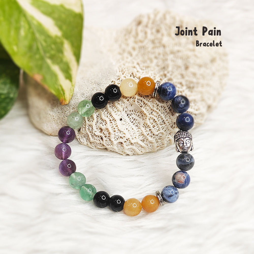 Joint Pain and Arthritis natural gemstone bracelet, grounding daily comfort piece – handmade, GII-certified, Cold Lava Studio