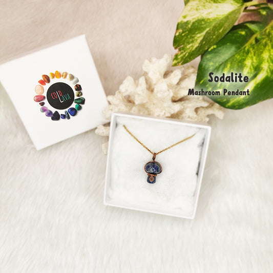 Sodalite Mushroom Pendant