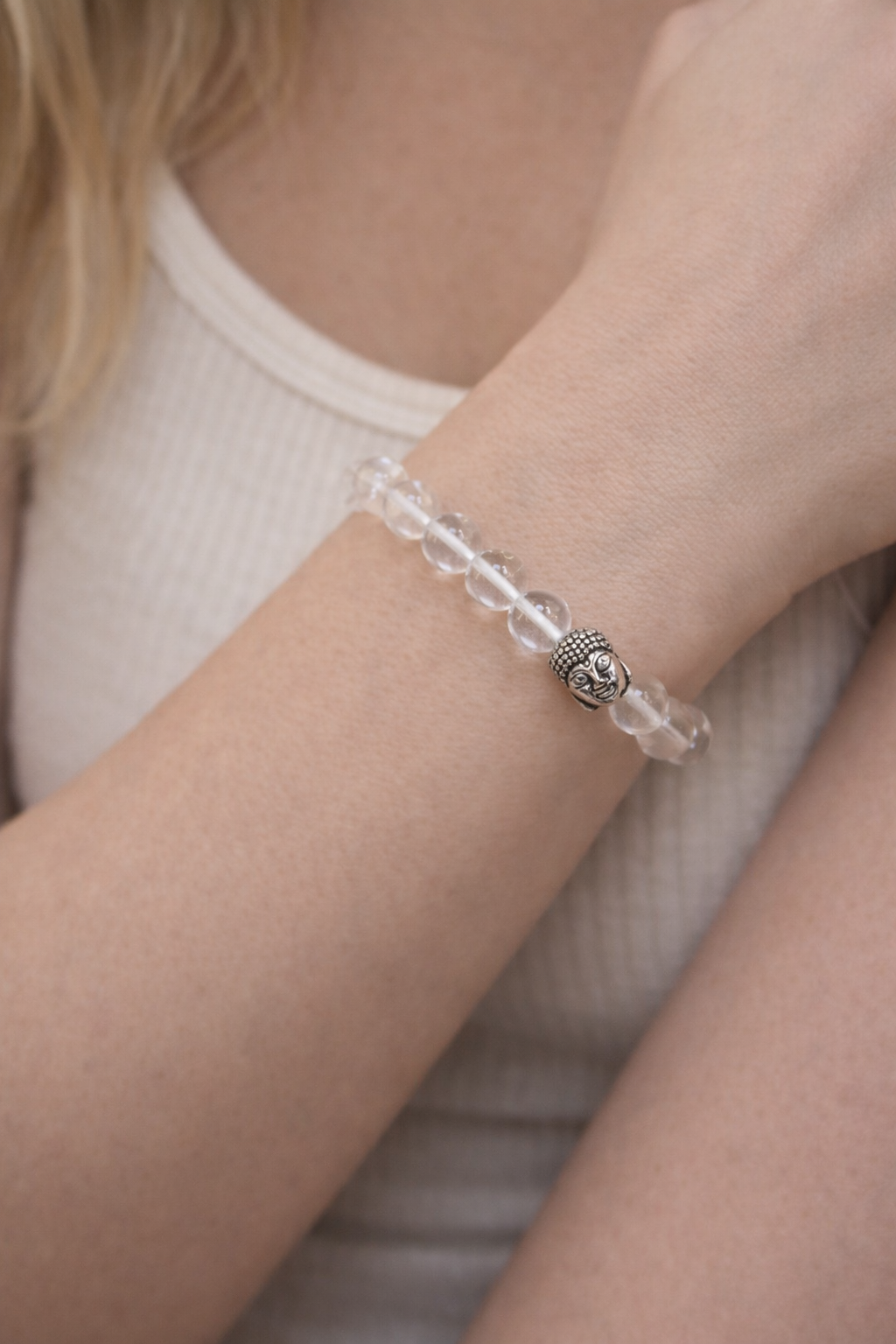 Natural Clear Quartz crystal bracelet benefits infographic – Cold Lava Studio