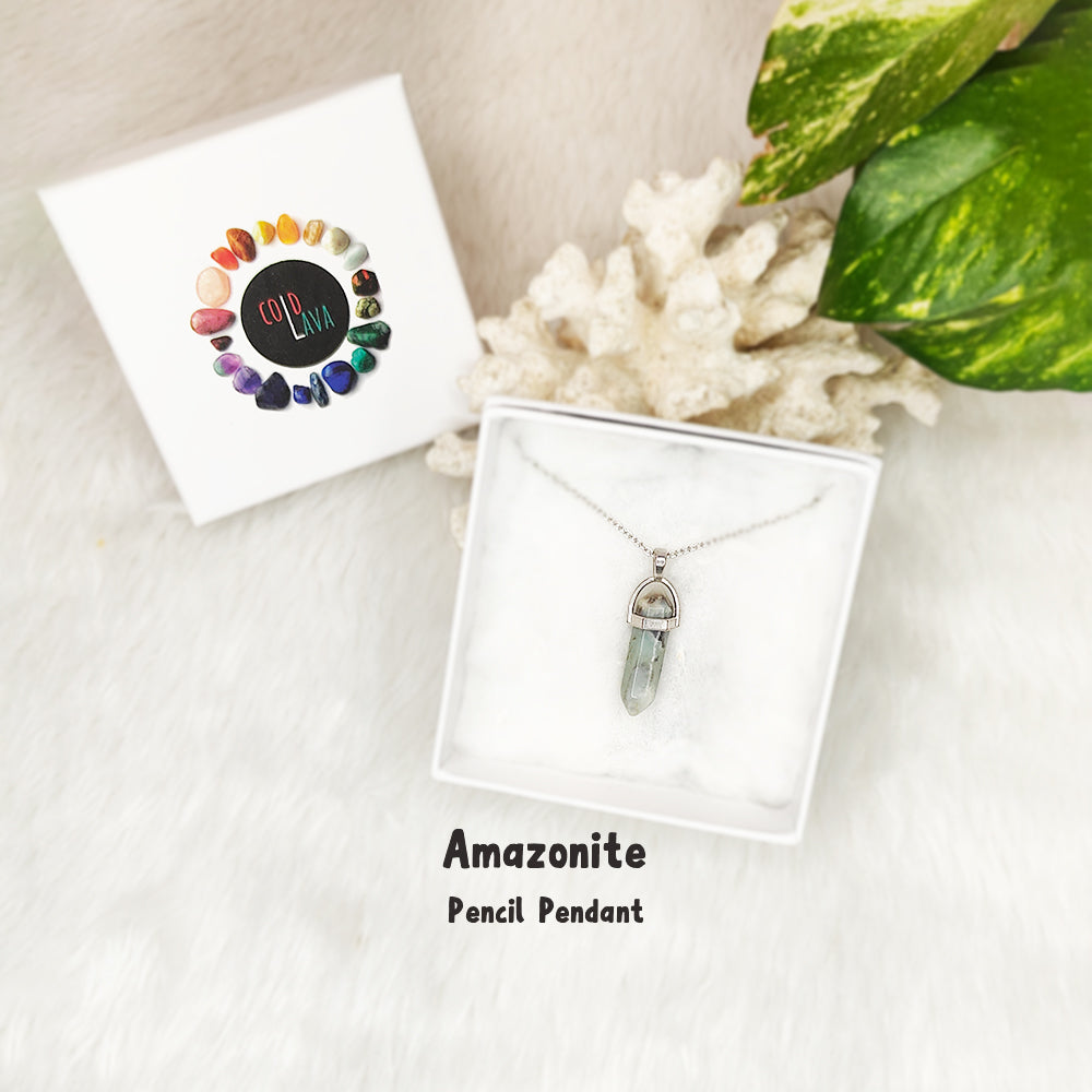 Amazonite Pencil Pendant