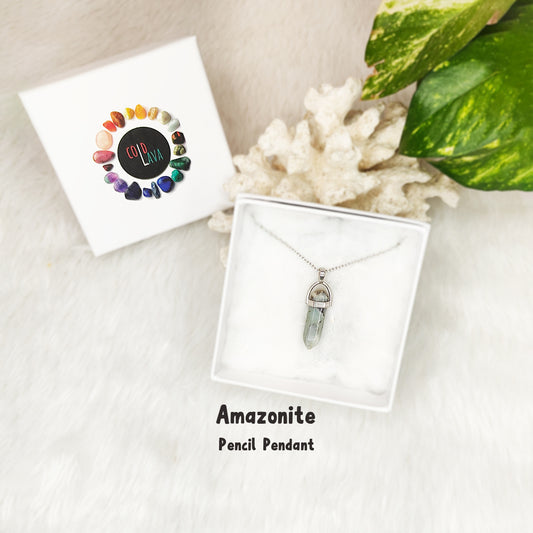 Amazonite Pencil Pendant