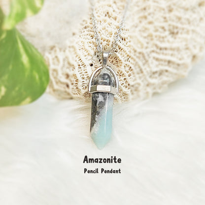 Amazonite Pencil Pendant