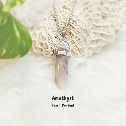 Amethyst Pencil Pendant