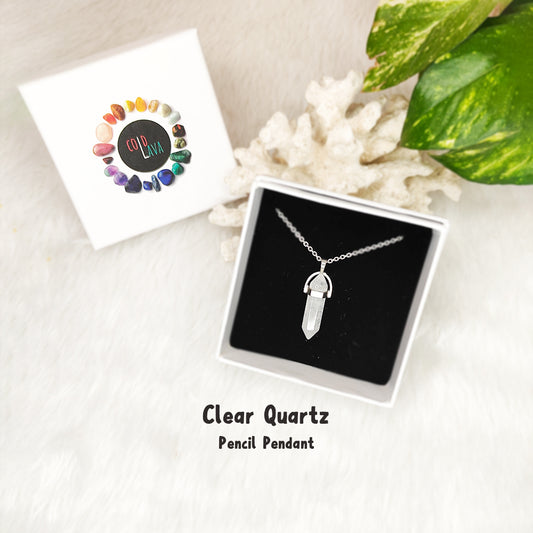 Clear Quartz Pencil Pendant