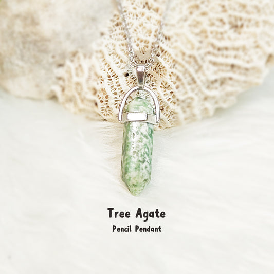 Tree Agate Pencil Pendant