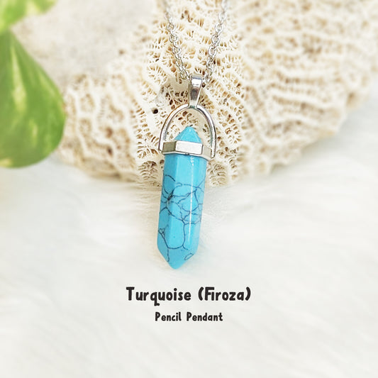 Turquoise Pencil Pendant