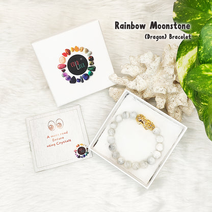 Rainbow Moonstone Pixiu Bracelet