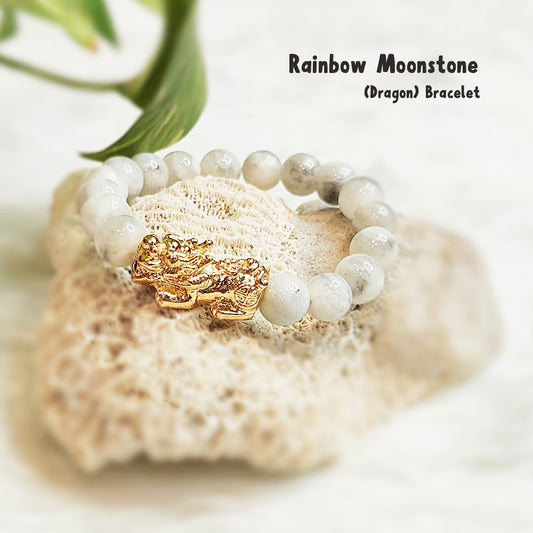 Rainbow Moonstone Pixiu Bracelet