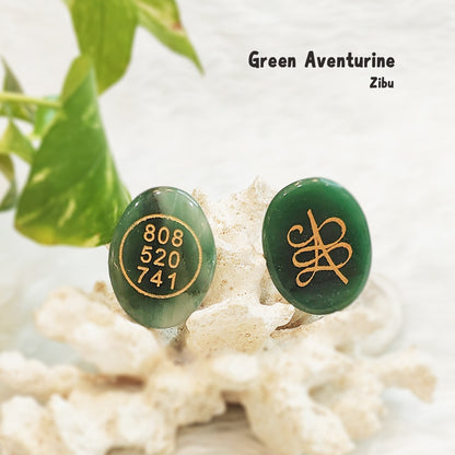 Green Aventurine Zibu Coin