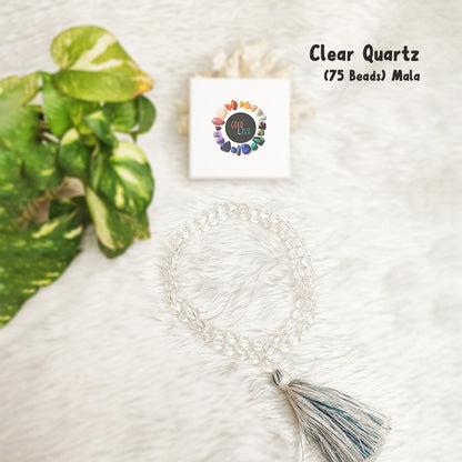 Clear Quartz Crystal Mala
