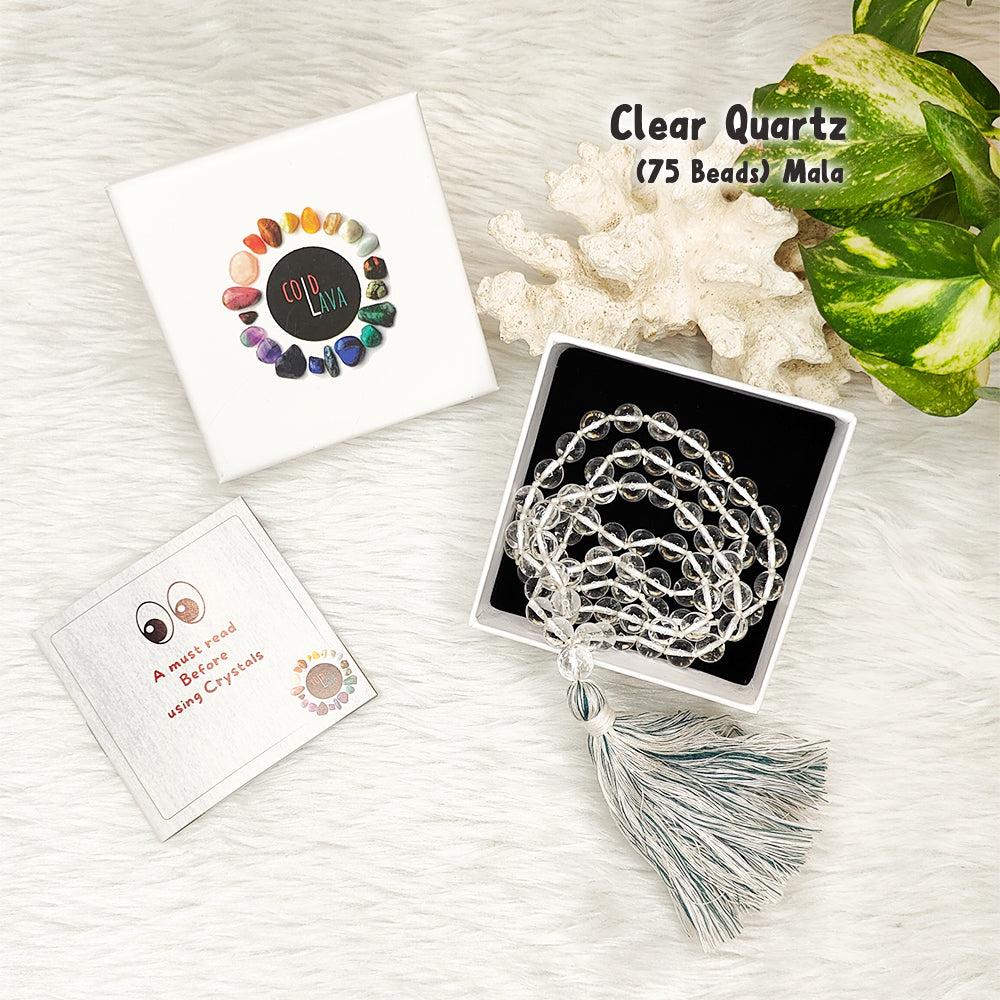 Clear Quartz Crystal Mala