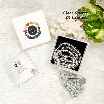Clear Quartz Crystal Mala