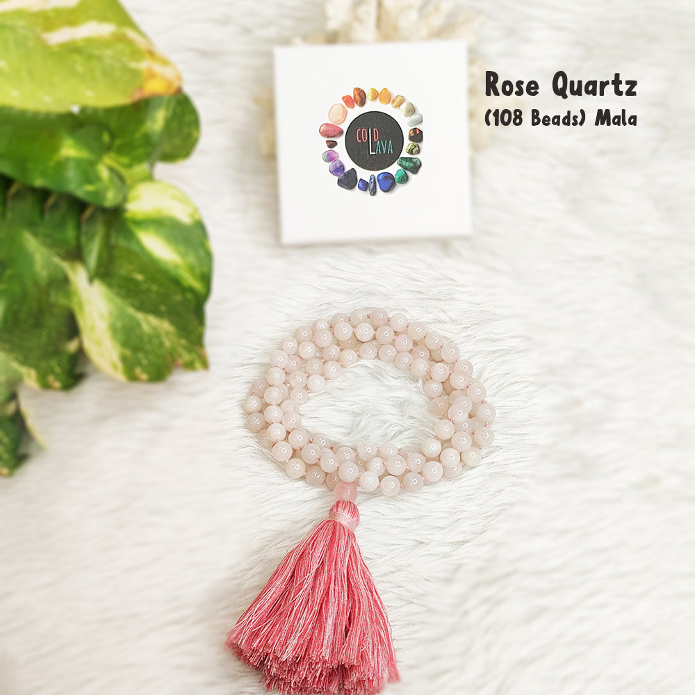 Rose Quartz Crystal Mala