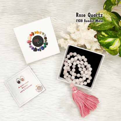 Rose Quartz Crystal Mala