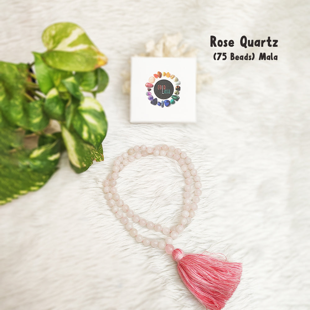 Rose Quartz Crystal Mala