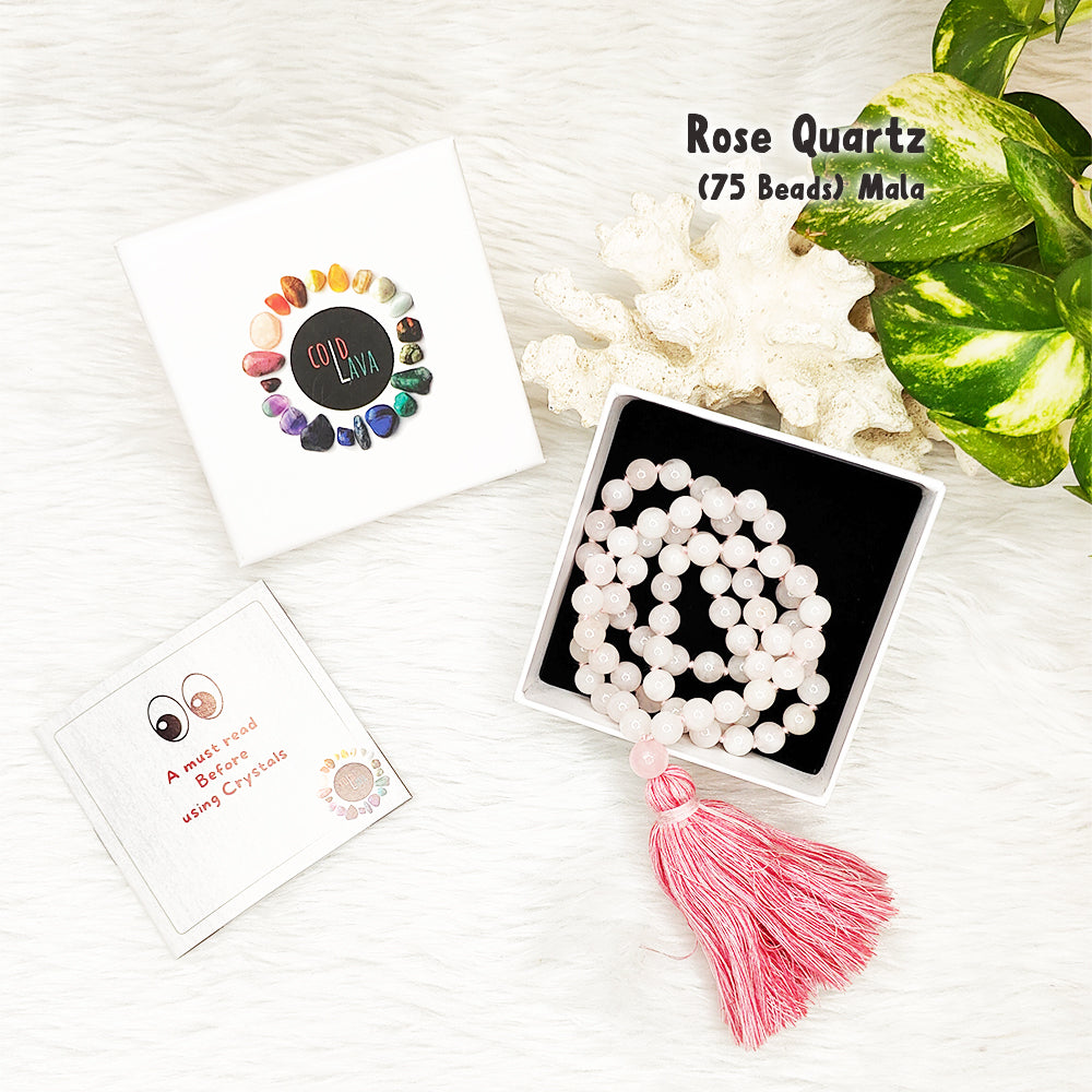 Rose Quartz Crystal Mala