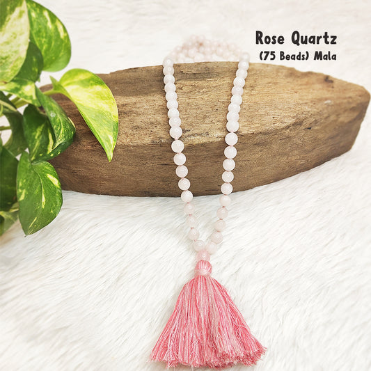 Rose Quartz Crystal Mala