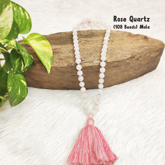Rose Quartz Crystal Mala