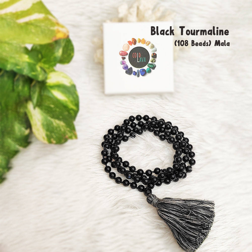 Black Tourmaline Crystal Mala