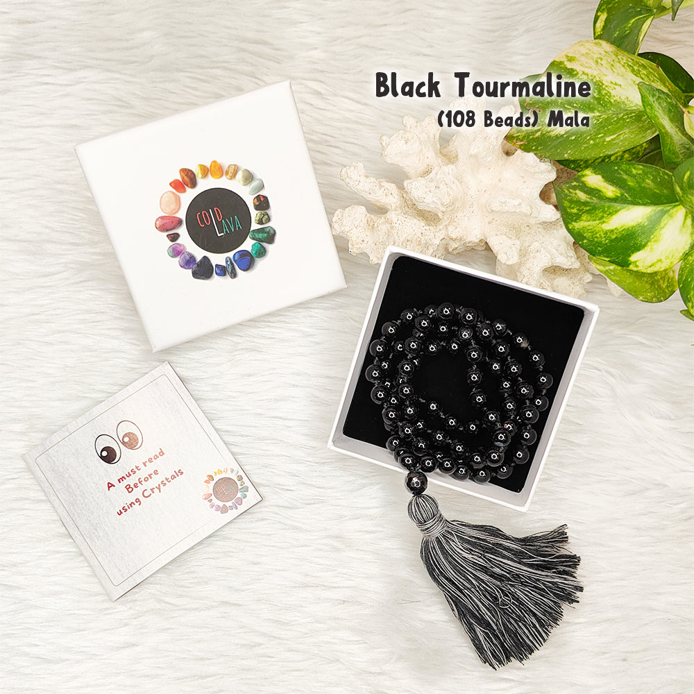 Black Tourmaline Crystal Mala