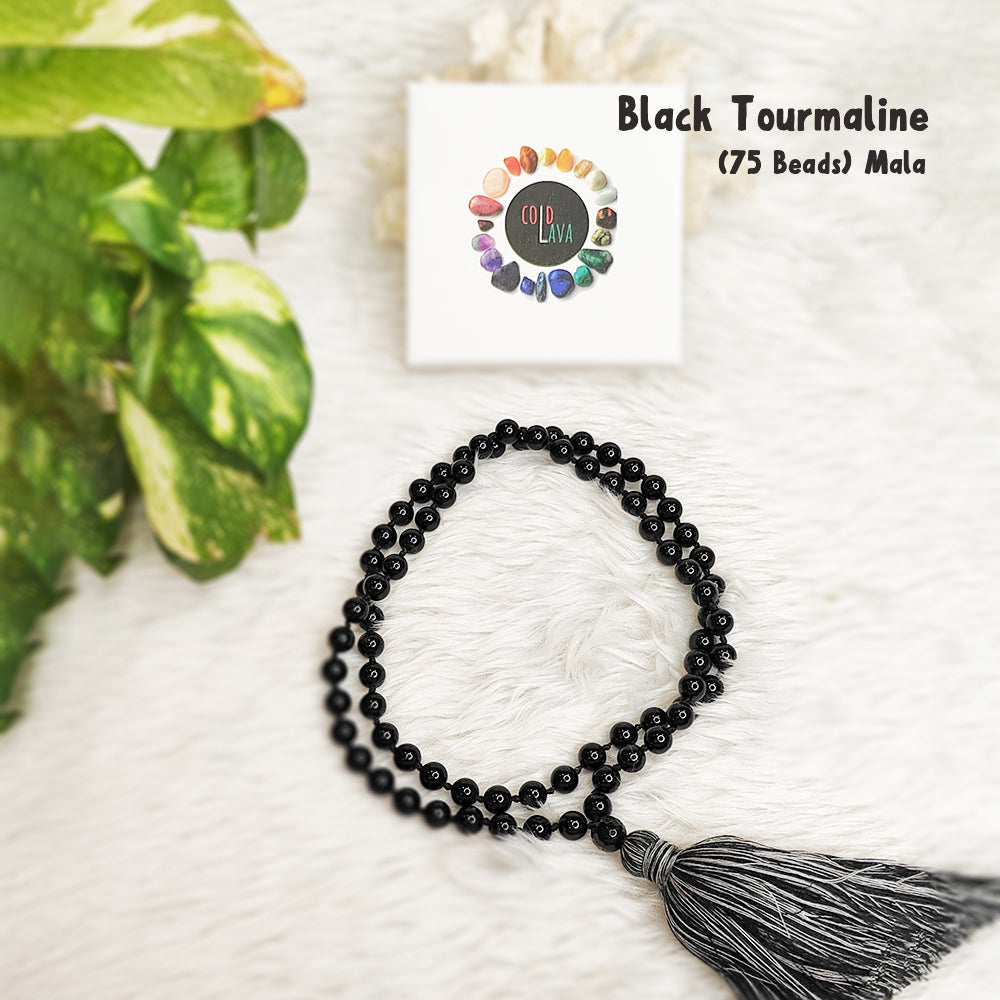 Black Tourmaline Crystal Mala