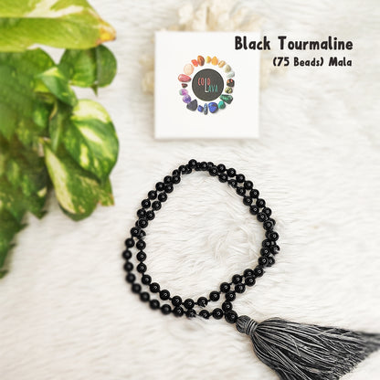 Black Tourmaline Crystal Mala