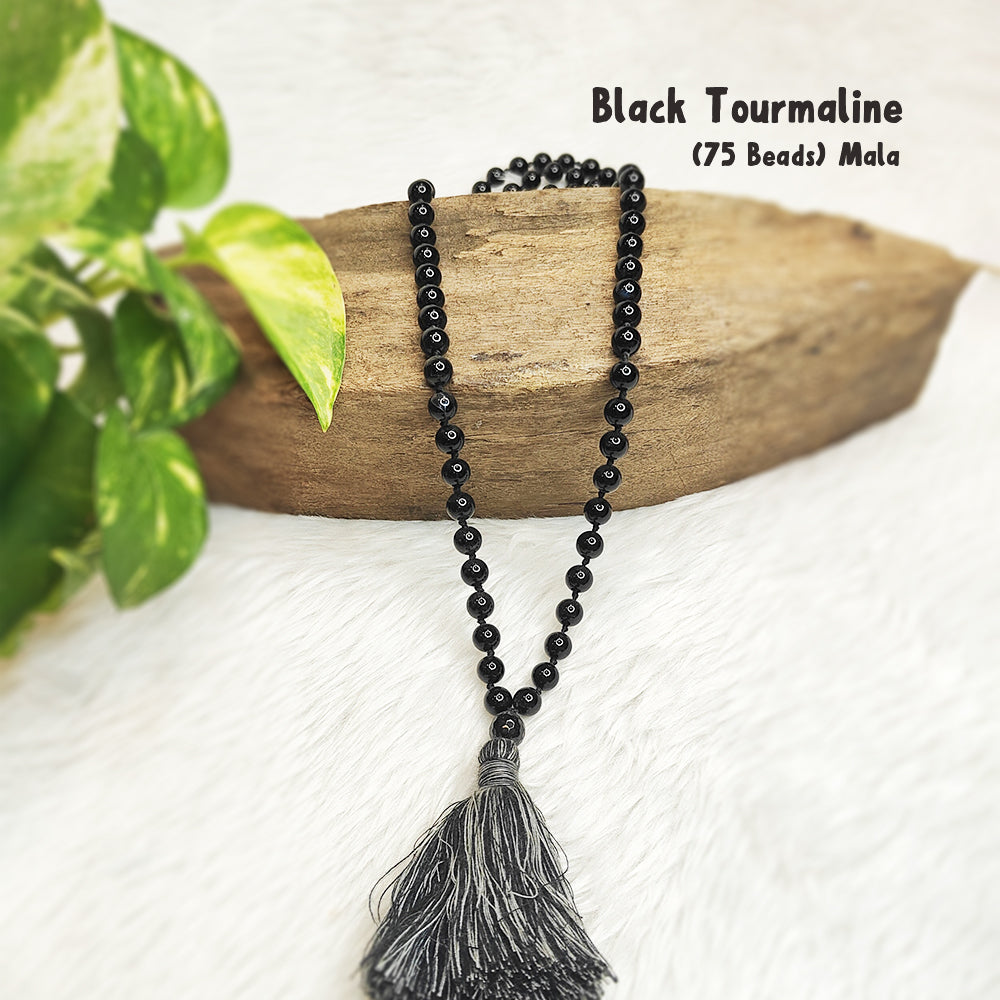 Black Tourmaline Crystal Mala