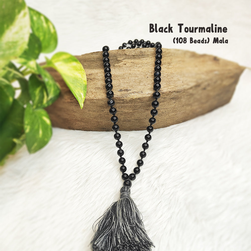 Black Tourmaline Crystal Mala