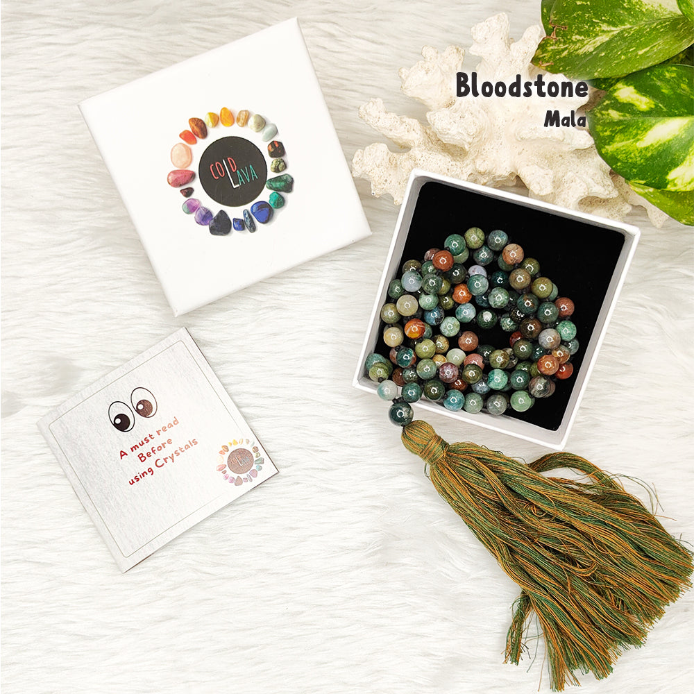 Blood Stone Crystal Mala