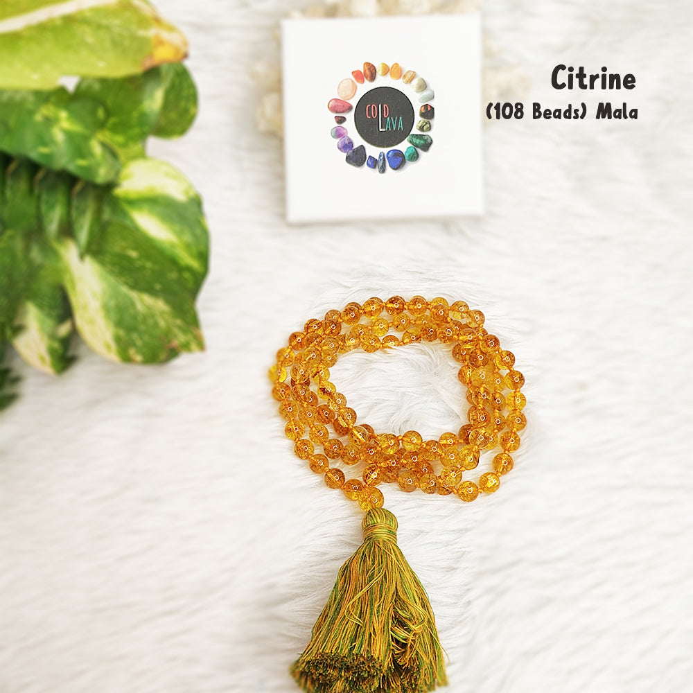 Citrine Crystal Mala