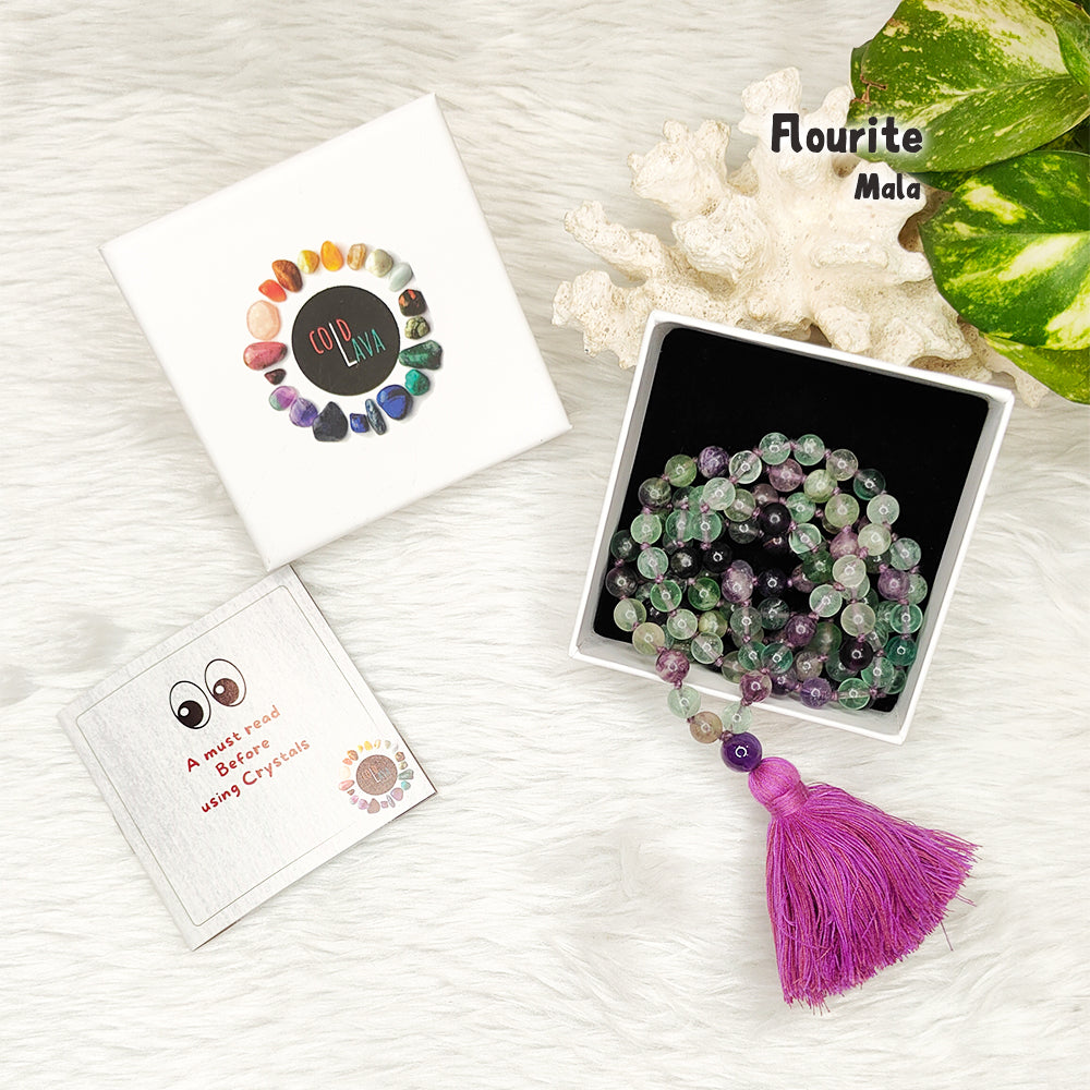 Fluorite Crystal Mala