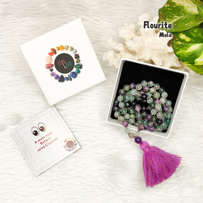 Fluorite Crystal Mala