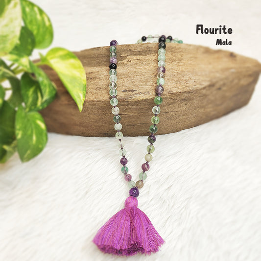 Fluorite Crystal Mala