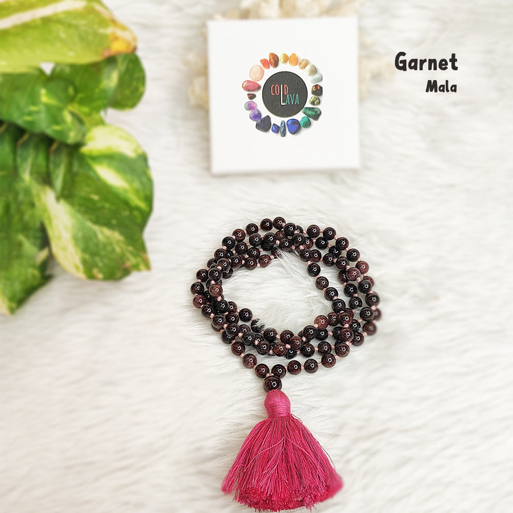 Garnet Crystal Mala