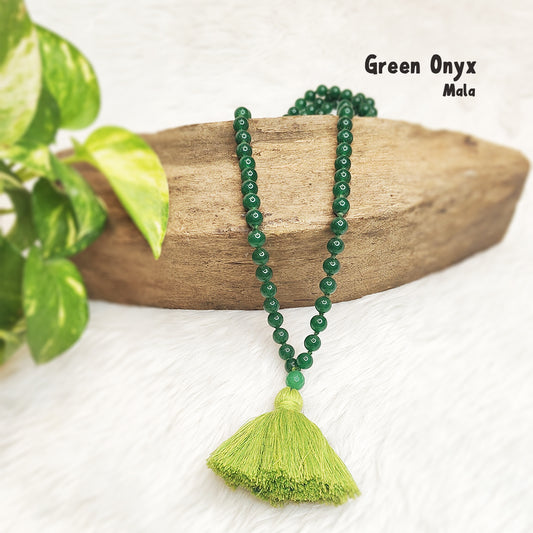 Green Onyx Crystal Mala