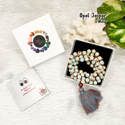 Opal Jasper Crystal Mala