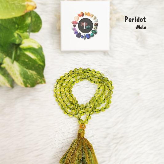 Peridot Crystal Mala