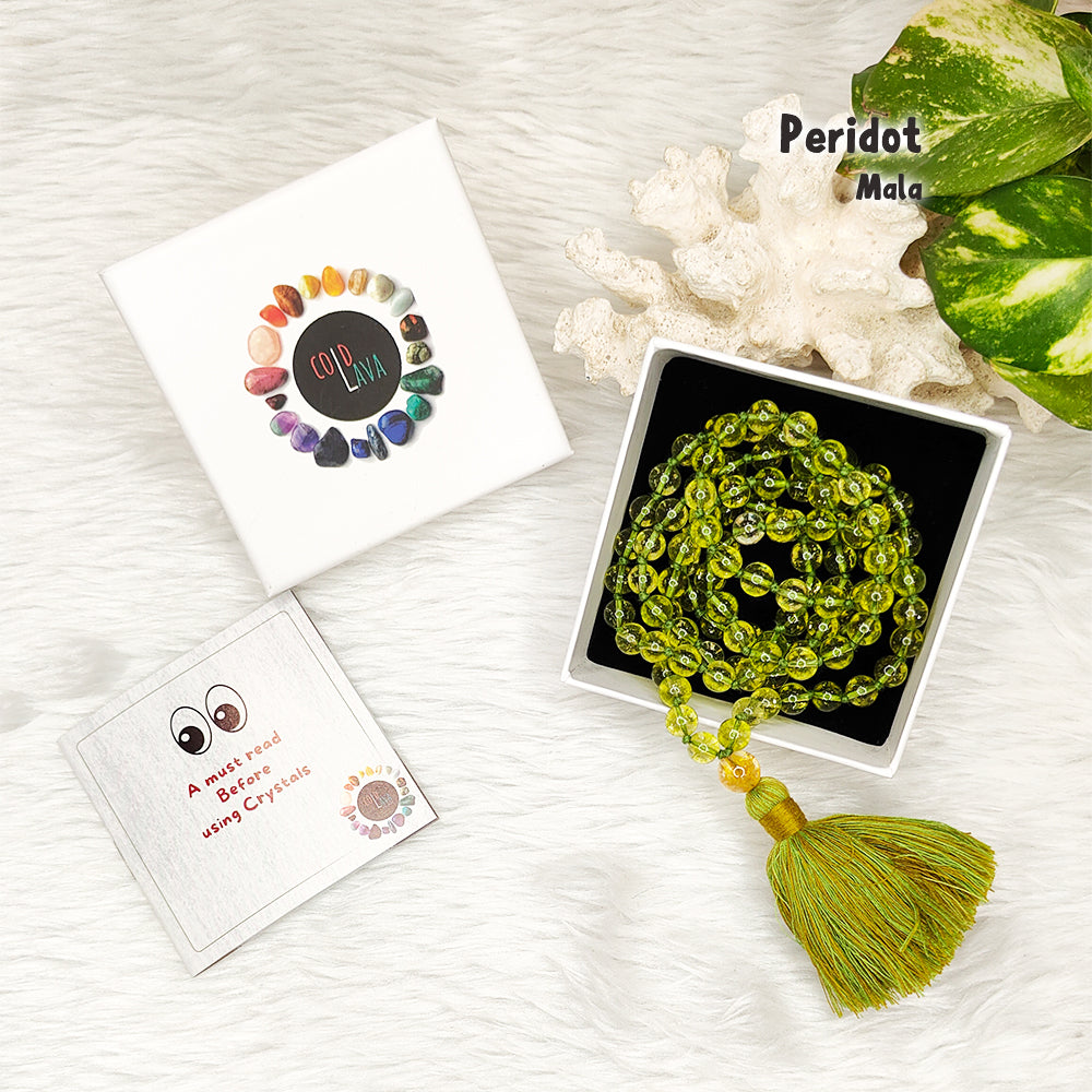 Peridot Crystal Mala