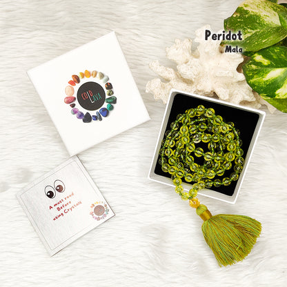 Peridot Crystal Mala