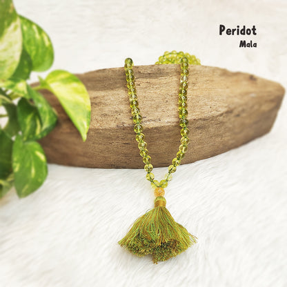 Peridot Crystal Mala