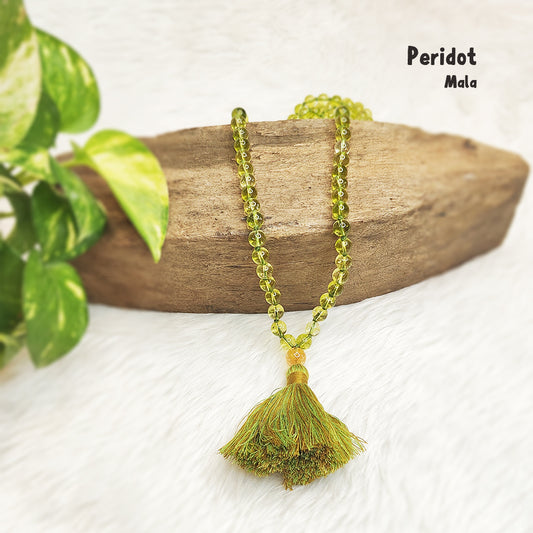 Peridot Crystal Mala