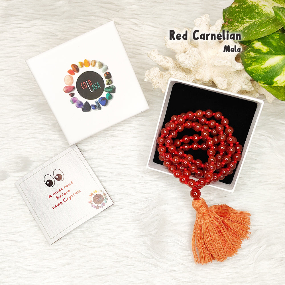 Red Carnelian Crystal Mala
