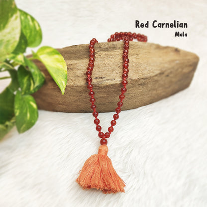 Red Carnelian Crystal Mala