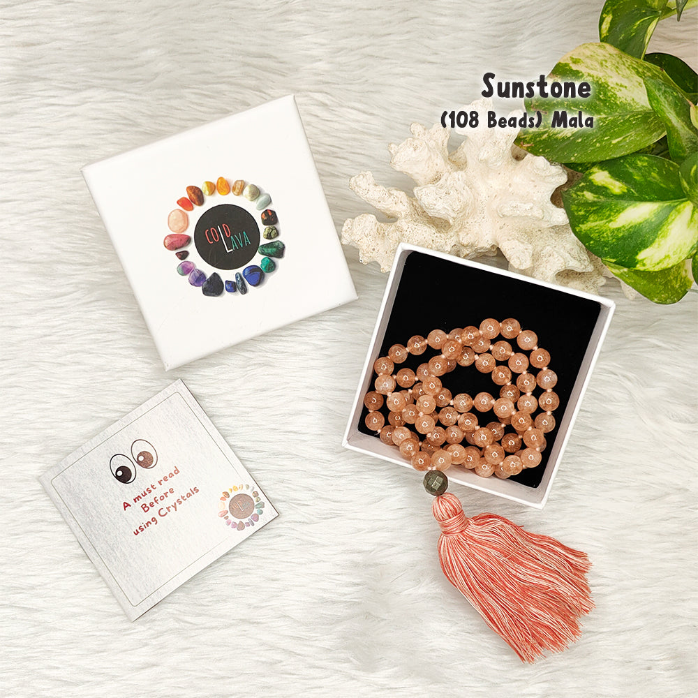 Sunstone Crystal Mala