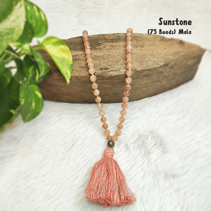 Sunstone Crystal Mala